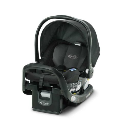 Graco SnugRide SnugFit 35 Infant Car Seat with Anti-Rebound Bar - Gotham: LATCH Compatible, Machine Washable Seat Pad