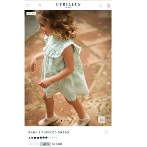 Baby's ruffled dress