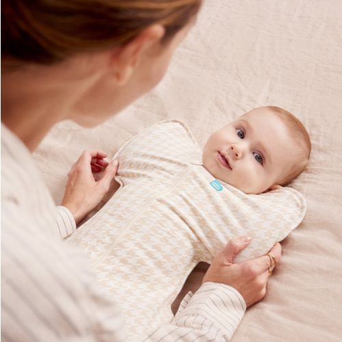 Swaddle Up™ 1.0 TOG Cotton Tan Houndstooth – Love to Dream US