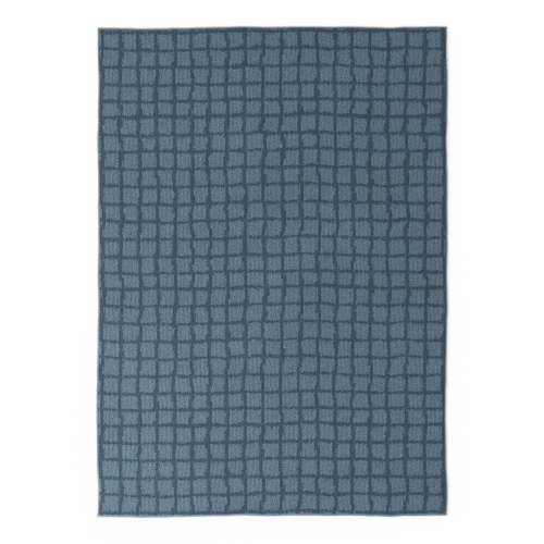 Mainstays Kids Tufted Blue Grid Washable Area Rug, 5' x 7'