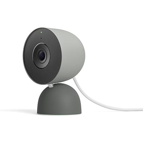 Google Nest Cam Indoor (Wired, 3rd Gen) - Security Camera with 2K Video and Gemini, Night Vision, 2-Way Audio, Works with Google Home - 2025 Model - Hazel
