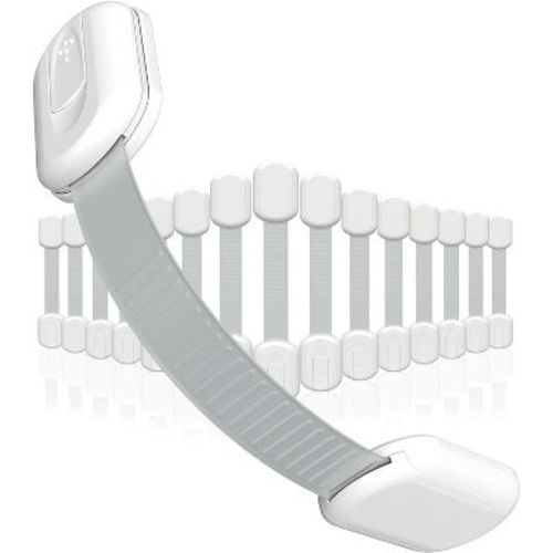 Skyla Homes Adhesive Baby Safety Locks Multi-Purpose Adjustable Straps for Childproofing, White, 16 Pack