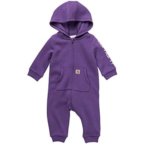 Carhartt Kid's CM9758 Long-Sleeve Quilted Jersey Zip Front Hooded Coverall - Gi