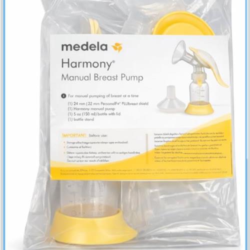 Medela, Harmony Breast Pump, Manual Breast Pump, Portable Pump, 2-Phase Expression Technology, Ergonomic Swivel Handle, Easy to Control Vaccuum, Designed for Occasional Use