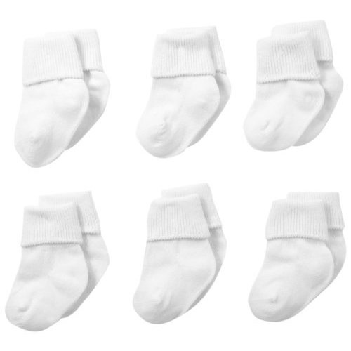 Jefferies Socks Baby-Girls 6 Pair Pack Seamless Turn Cuff Socks