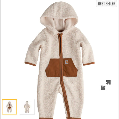 Boys' Long Sleeve Zip-Front Sherpa Coverall (Baby) | Gifts for Everyone | Carhartt