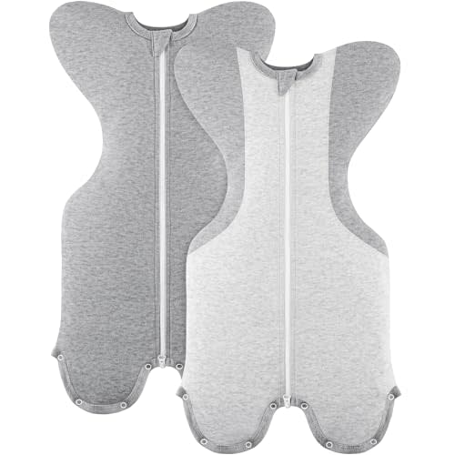 Susurration 2-Pack Baby Swaddle Sleep Sacks - Swaddles for Newborns, Infant 0-1 Months, Baby Girls, Boys, Soft & Snug Newborn Sleep Sack, Nursery Swaddling Blankets(0-1M, 5-8lb)