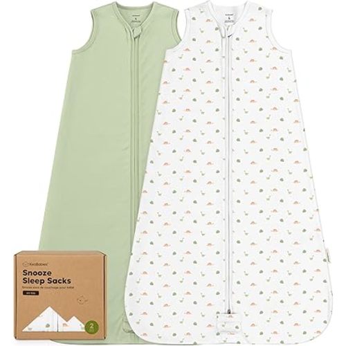 2-Pack Baby Sleep Sacks, Zipper Wearable Blanket - 0.5TOG Organic Cotton, Lightweight,Soft Cozy Toddler Sleeping Sack 12-24 months, Easy to Wear Large Newborn Transition Swaddles Sleepsacks (Roarsome)