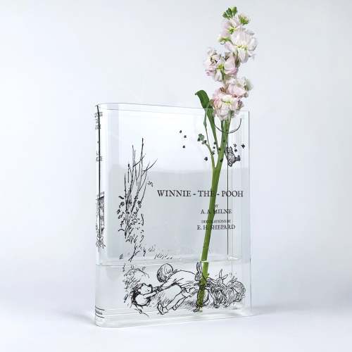 Winnie-the-Pooh Acrylic Book Vase - Book Gift for Book Lovers