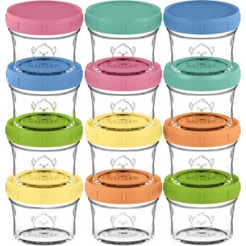 12-Pack Prep Jars Baby Food Storage Glass Containers