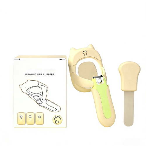 DUAIU Baby Light Up Nail Clippers - LED Illuminated Fingernail & Toenail Trimmer, Portable Stainless Steel Nail Scissors for Safe Travel & Infant Grooming