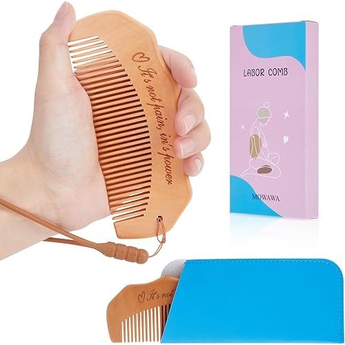 Wooden Birthing Comb for Women Labor and Delivery, Natural Labor Comb for Pregnancy Contractions and Pain Relief, Pregnancy Gifts for Expectant Mothers