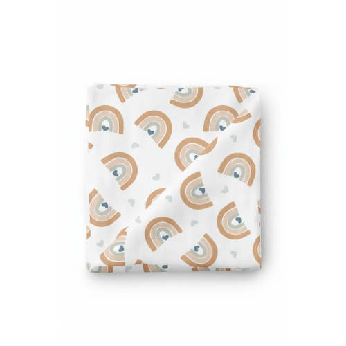 Rainbow Hearts Swaddle Blanket