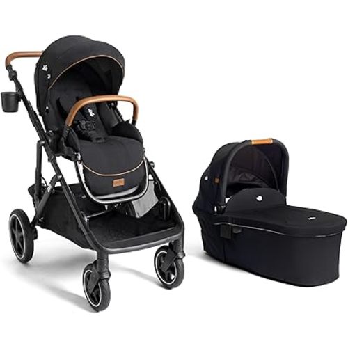 Joie Baby, Chive Stroller and Carry Cot, Single-to-Double Stroller with 2-in-1 Carry Cot (Shale)