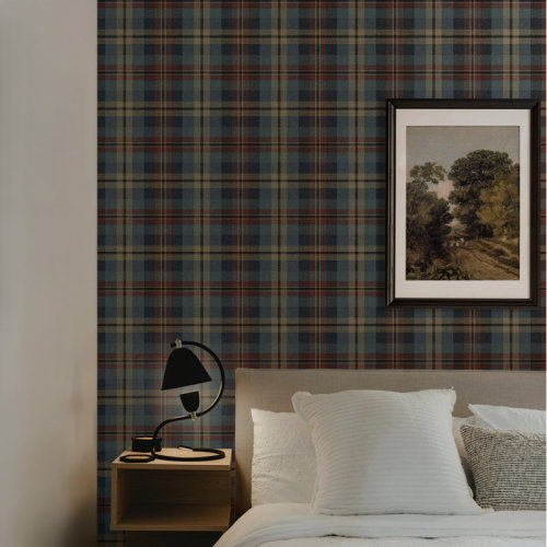 Ophelia & Co. Harry & Grace Pavestone Thornbury Tailored Plaid Peel And Stick Wallpaper & Reviews | Wayfair