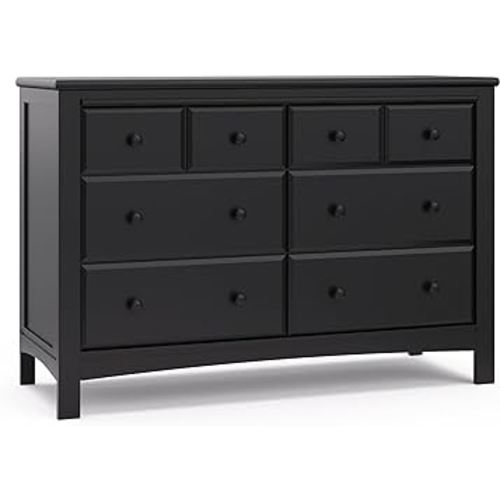 Graco Benton 6 Drawer Dresser (Black) – Easy New Assembly Process, Universal Design, Durable Steel Hardware and Euro-Glide Drawers with Safety Stops, Coordinates with Any Nursery