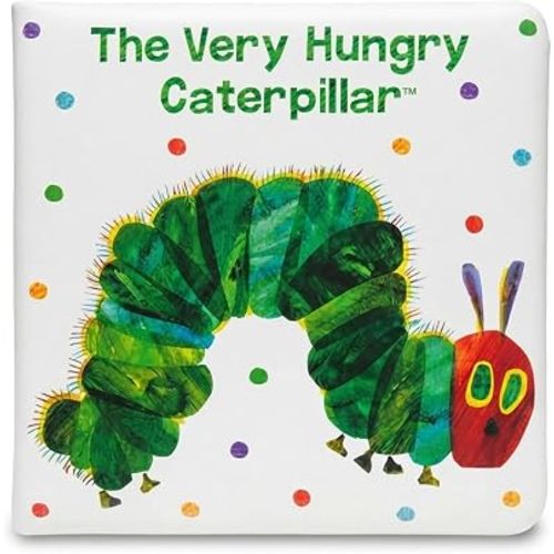 Kids Preferred World of Eric Carle The Very Hungry Caterpillar 6 Inch Vinyl Bath Book Bath Tub Toy Perfect for Water Play and Learning for Ages 18 Months and Up