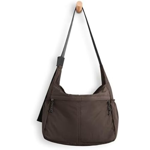 ODODOS 20L Crossbody Tote Bag Large Capacity Lightweight Hobo Shoulder Sling Bags for Gym Shopping Beach Travel