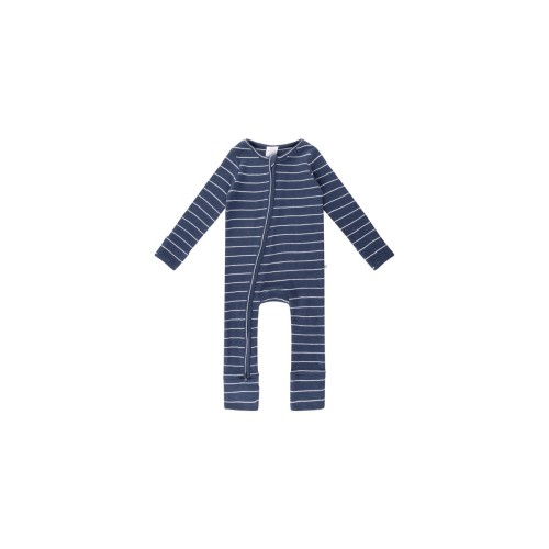 Kynd Baby Day Or Night Onesie Fine Waffle Navy Stripe | Baby Bunting NZ