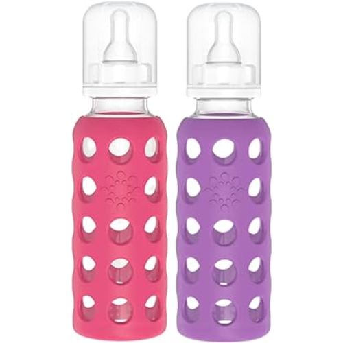 Lifefactory Baby Bundle - Bottle Set - Raspberry/Purple - 9 oz - 2 pk