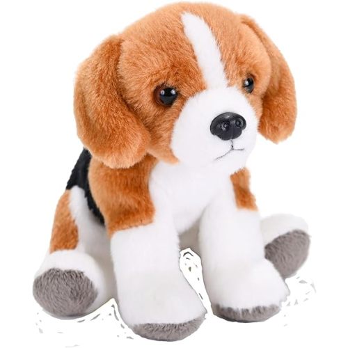 Wild Republic Pocketkins Eco Beagle, Stuffed Animal, 5 Inches, Plush Toy, Made from Recycled Materials, Eco Friendly
