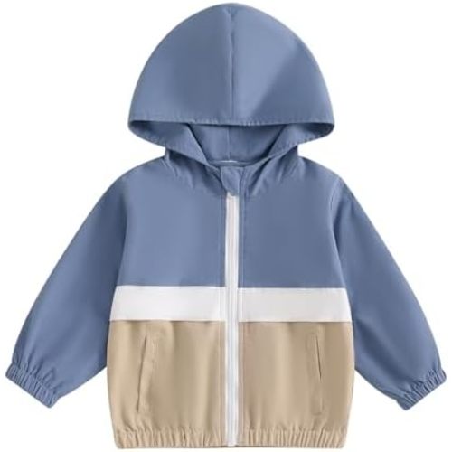 MERSARIPHY Toddler Boy Hoodies Baby Boy Jacket Lightweight Pocket Zip Up Hooded Jackets Baby Fall Winter Outwear