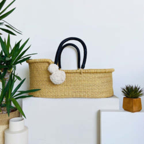 Basket OnlyAfrican Moses BasketBlack Handle