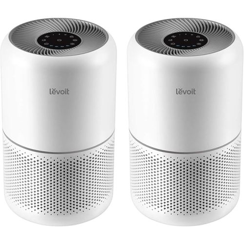 LEVOIT Air Purifier for Home Allergens Pets in Bedroom, Covers Up to 1073 ft² by 56W High Torque Motor, AHAM VERIFIDE, 3-in-1 Filter, HEPA Sleep Mode, Remove Dust Smoke Odor, Core300-P, White, 2 Pack