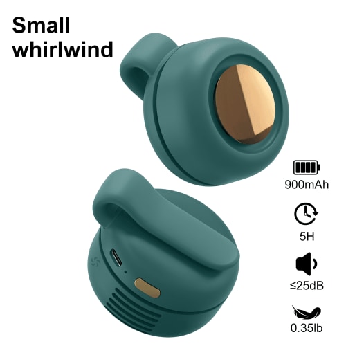 SPORTS JOY Whirlwind Cooling Fan, 2 in 1 Clip Waist Fan, 3 Speeds USB Rechargeable Bladeless Electric Fan, 360° Rotation Personal Fan for Office, Gym, Travel, Camping, Gift (Green)