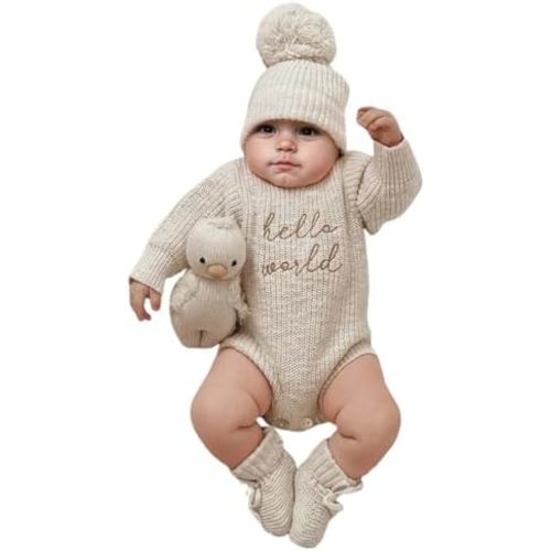 Newborn Baby Boy Clothes Infant Sweater Romper Boy Knit Sweatshirt Pullover