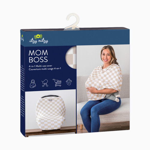 Mom Boss Multi Use Cover - Tan Check