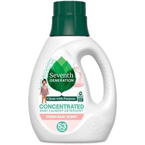 Seventh Generation Concentrated Baby Laundry Detergent, Stain Fighting Formula, Fresh Scent, 40 oz (53 Loads)