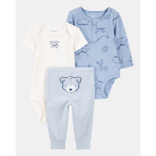 Baby Boy 3-Piece Bear Little Character Set® - Blue - Carter's | Carter's
