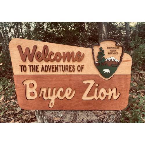 Custom National Park Sign: Adventure Nursery Decor