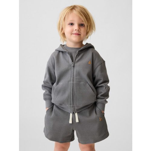Baby & Toddler Waffle Zip Hoodie