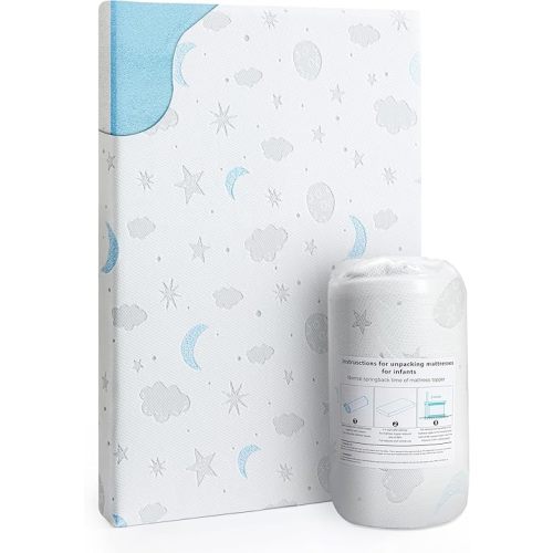 Pack and Play Mattress 38x26'' Breathable Soft Plush Memory Foam for Baby Toddler Travel Includes Removable Washable Cover Fits Play Pen Playard Pack n Play Mattress Topper Pad