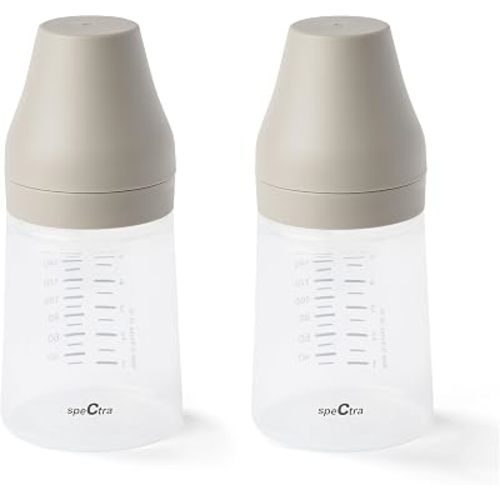 Spectra Baby Wide Neck Baby Bottles for Breast Milk, Pack of 2
