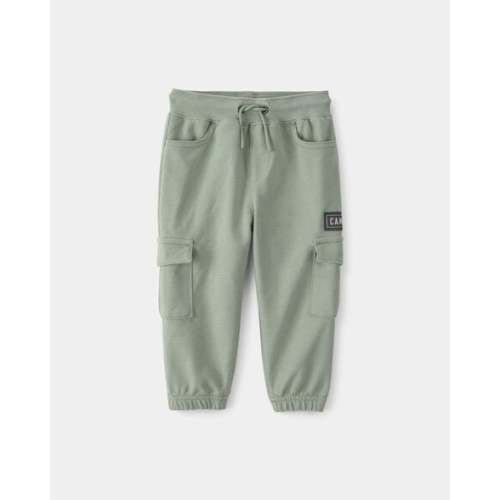 Baby Boy 'Camp Dino' French Terry Cargo Joggers - Green | Carter's