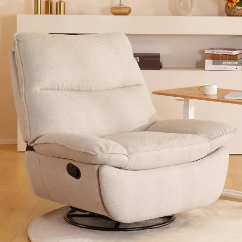 Lotus Swivel Rocker Recliner Chair for Adults, Oversized 360° Swivel Recliner Chair, Certified Linen, Award-Winning - AliExpress