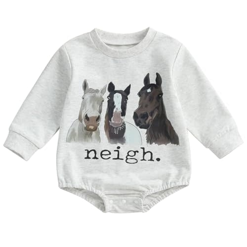 Pudcoco Infant Baby Boys Girls Farm Animal Outfit Long Sleeve Sweatshirt Romper Jumpsuit Fall Clothes
