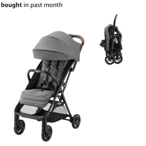 Graco Ready2Jet Compact Stroller – Overhead Friendly Compact Travel Stroller with Automatic Fold, Kingston