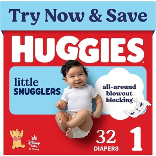 Huggies Little Snugglers Diapers Size 1, 32 Count