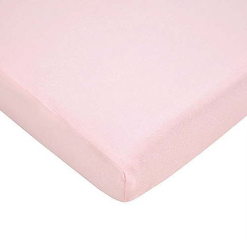 American Baby Company 100% Natural Cotton Fitted Pack and Play Sheet 39" x 27" - Soft & Breathable Pack N Play Sheet for Playpen, Playard & Mini Crib Mattress, Pink, for Boys & Girls