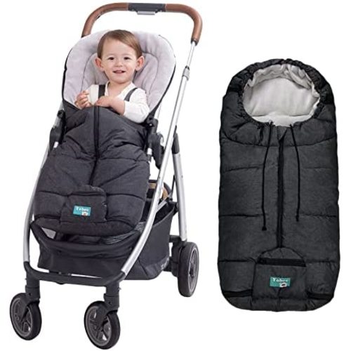 Yobee Winter Waterproof Warm Stroller Bunting Bag, Center and Botton Open for Easy in and Temperature Control, Multi Use, Toldder Size, Grey