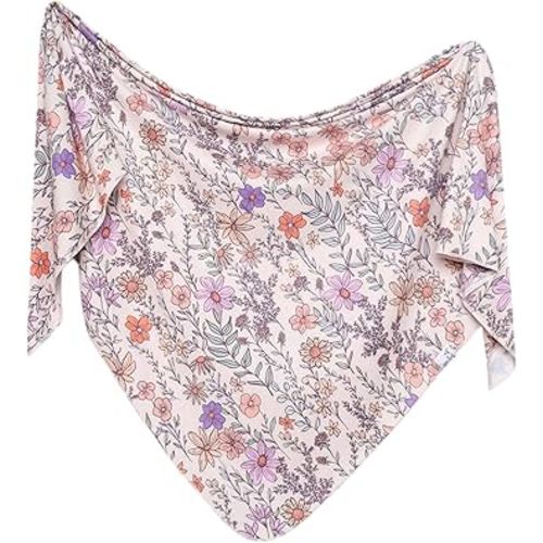 Copper Pearl Large Premium Knit Baby Swaddle Receiving Blanket Flora
