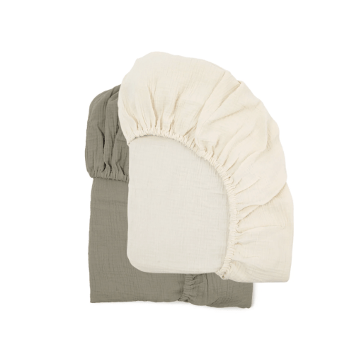 Muslin Crib Sheets | Natural + Birch
