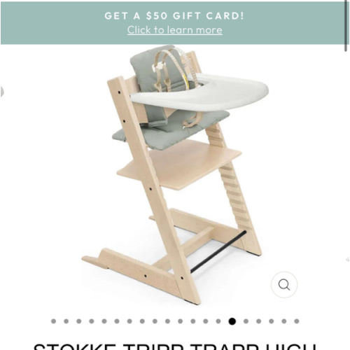 Shop Stokke Tripp Trapp High Chair² with Cushion + Stokke Tray - Li'l Baby Sprouts