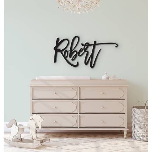 Custom Wooden Name Sign, Personalized Wood Name Sign, Childrens Nursery Name sign Boy Or Girl Above the Crib Nursery Decor, Wood Cutout Word