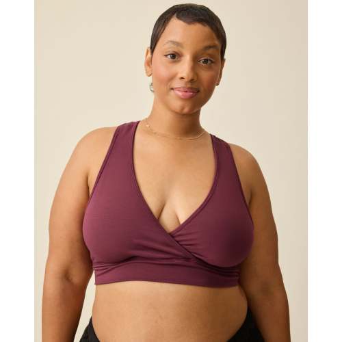 French Terry Racerback Nursing & Sleep Bra | Sandstone - Kindred Bravely