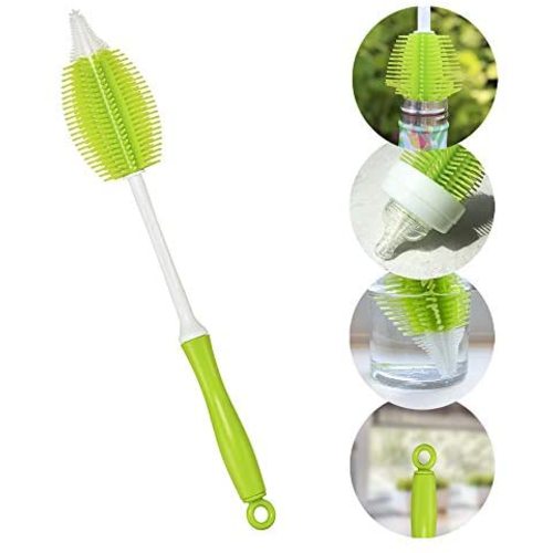 Innobaby 2-in-1 Silicone Bottle Brush, Green